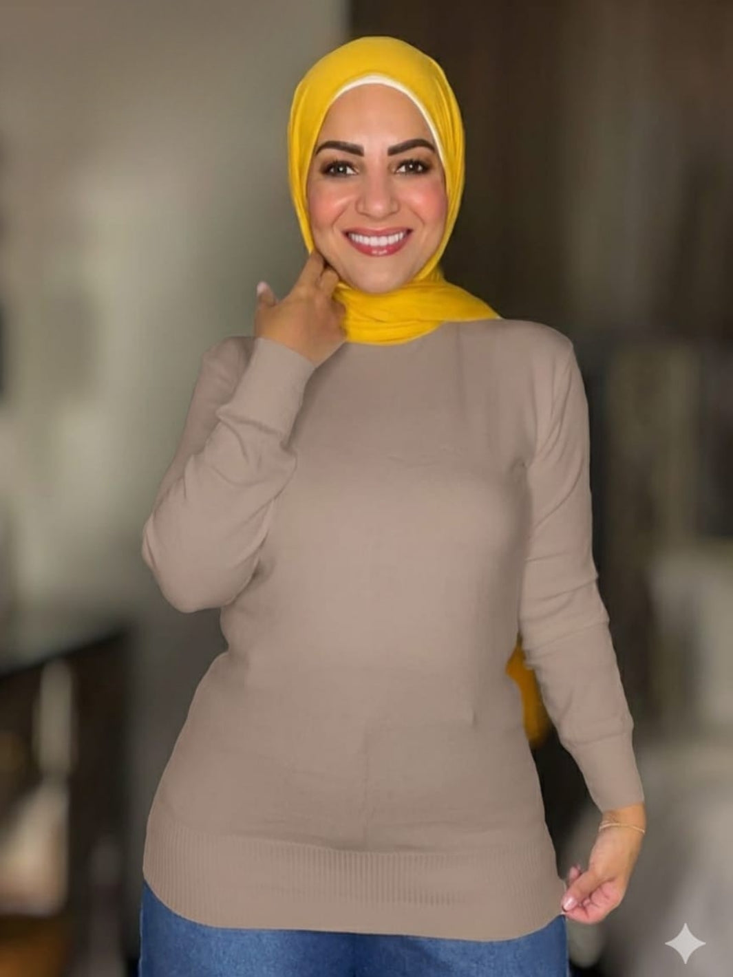 Knitted High-cool Pullover Café