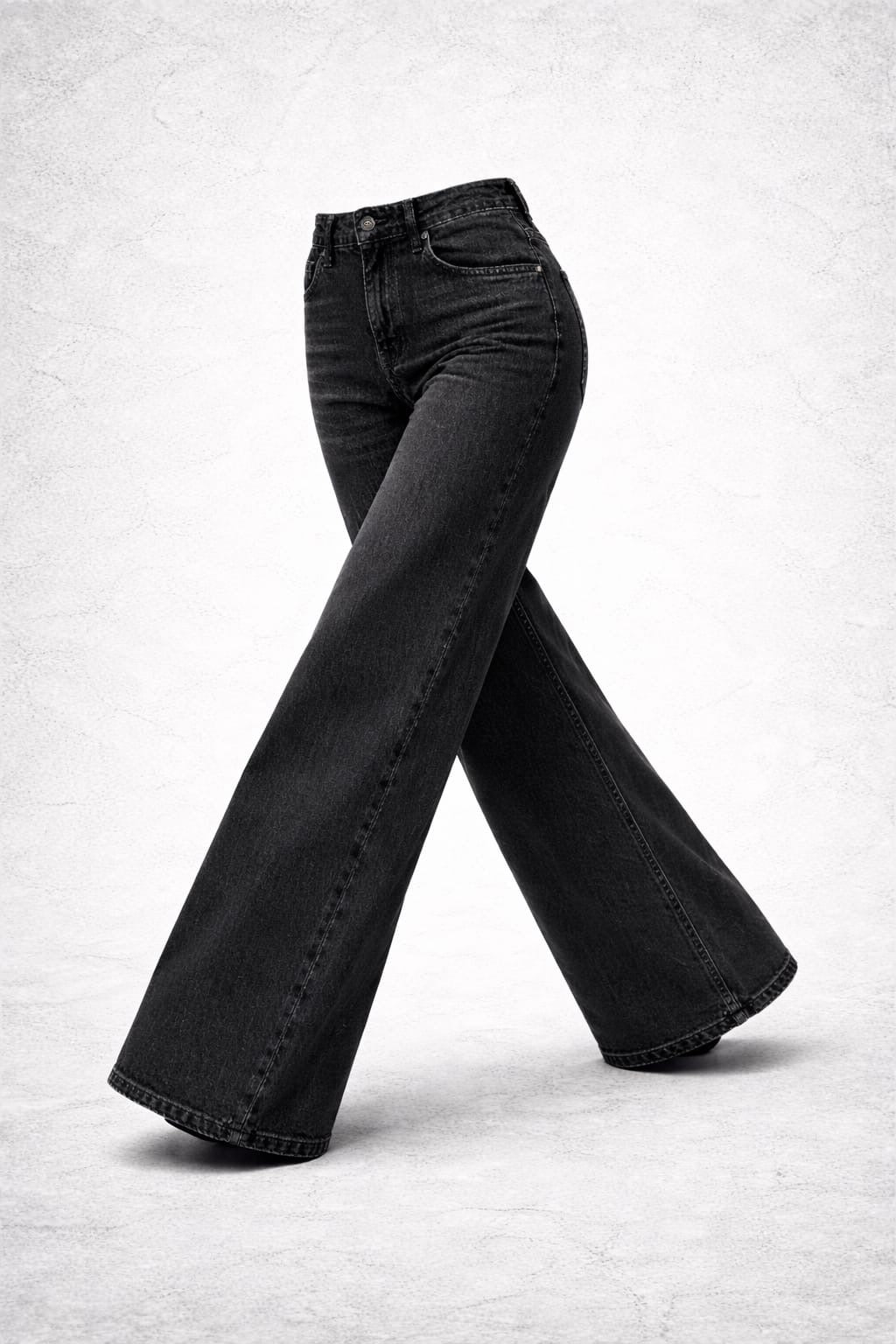Wide Leg Jeans - Black