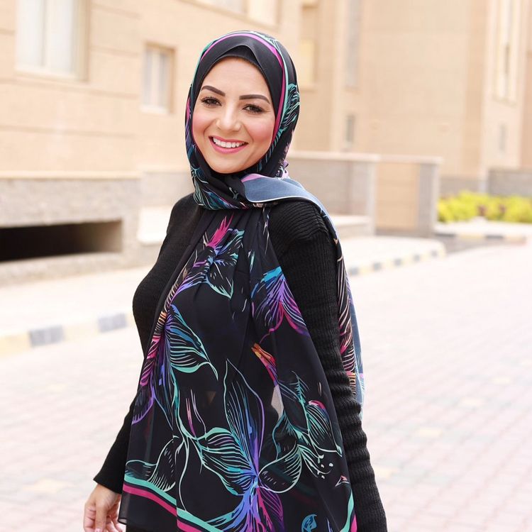 Patterned Chiffon Veil - ( Out-DB01)