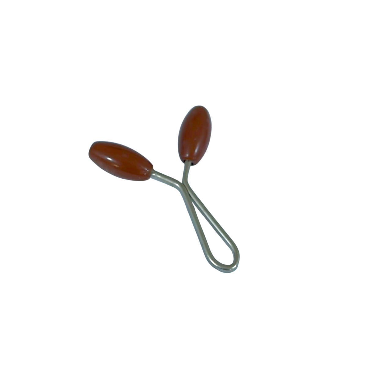 Matte Pointed Oval Pin Brown
