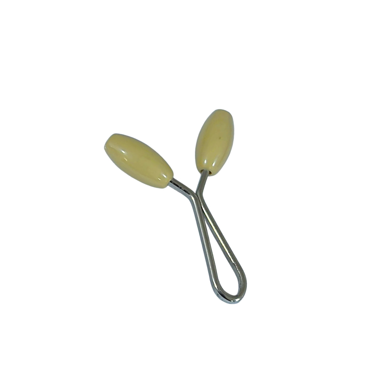 Matte Pointed Oval Pin Beige