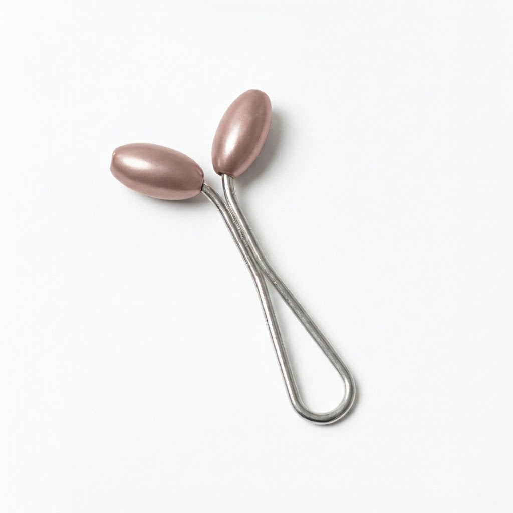 Shiny Pointed Oval Pin Cafe
