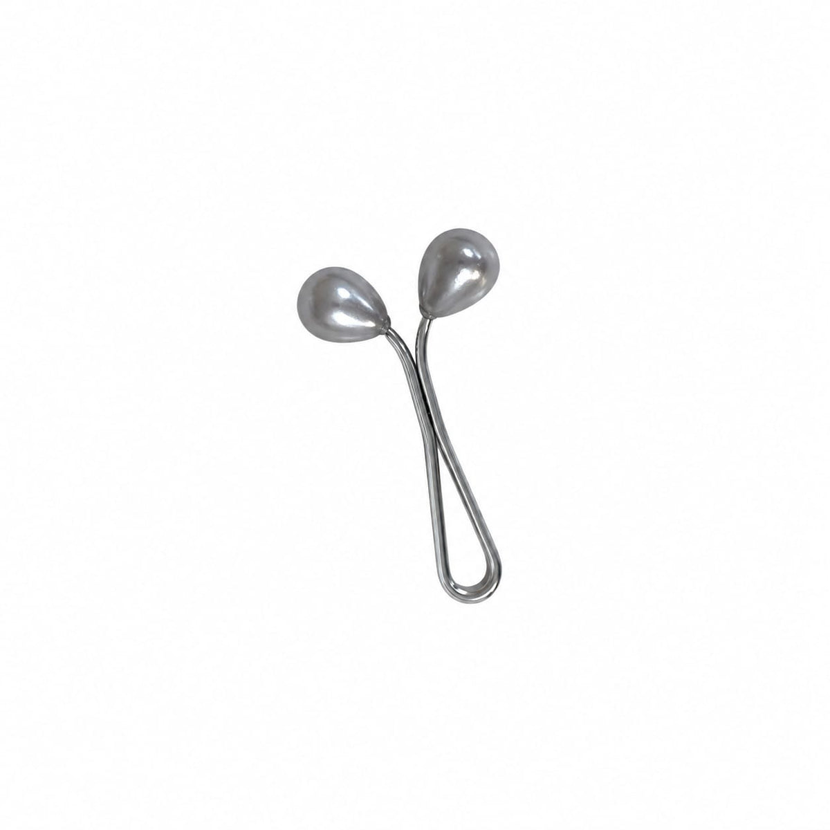 Pear Shaped Pin Silver
