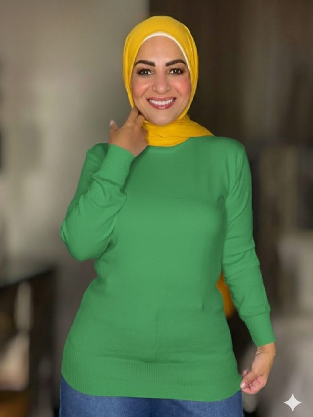 Knitted High-cool Pullover Green
