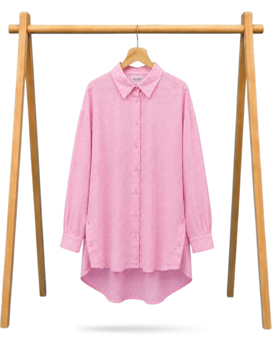 Strass Linen Shirt-pink