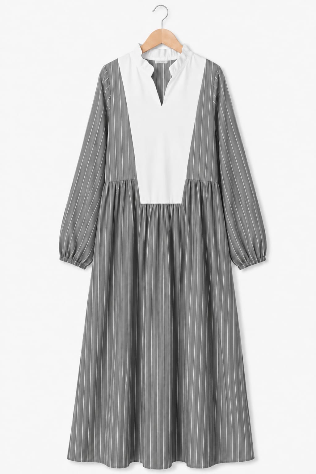 Oversized Flowy Dress-Gray