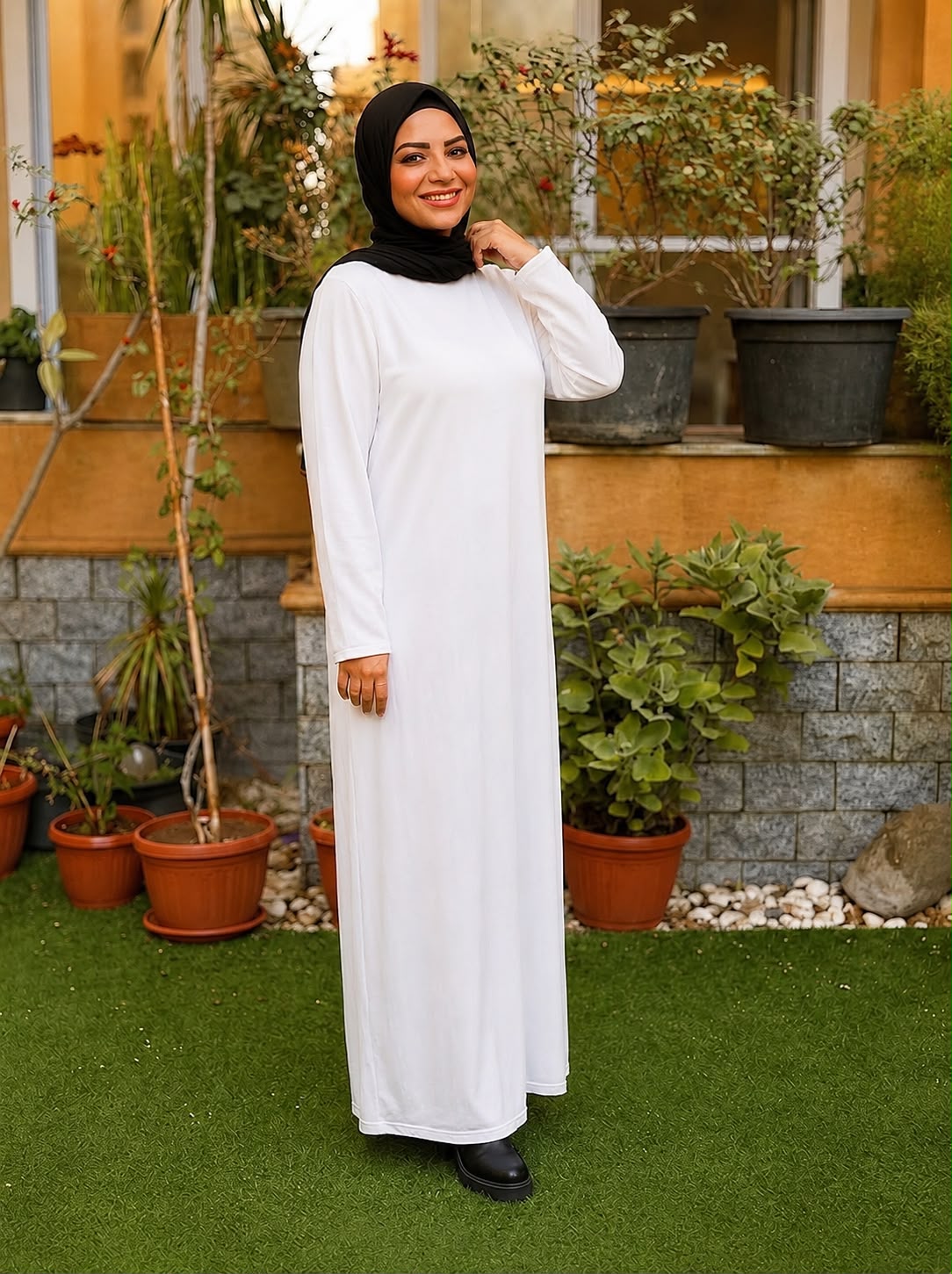 Jersey Basic Dress - Off White