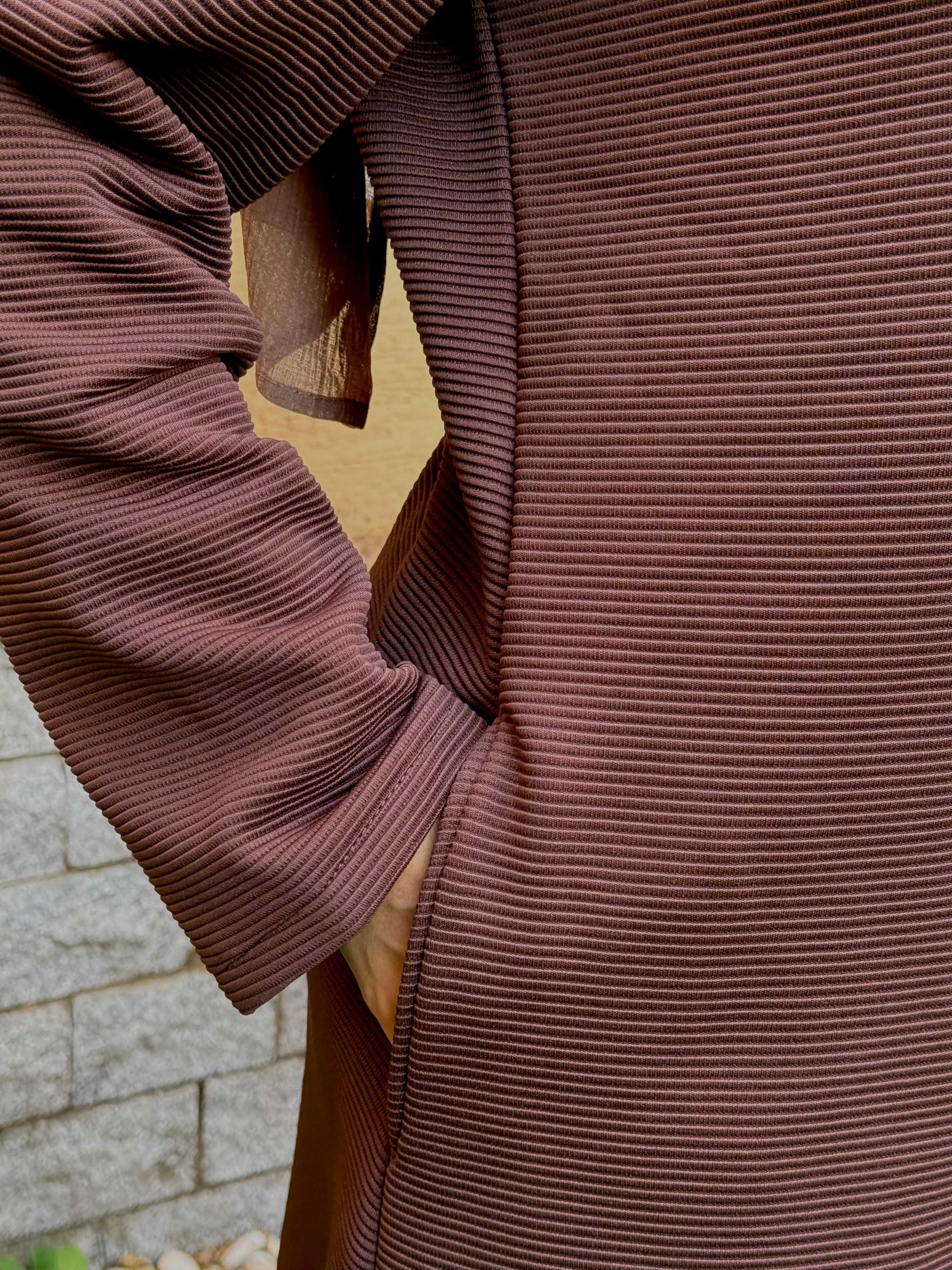 Winter A-line Dress Brown