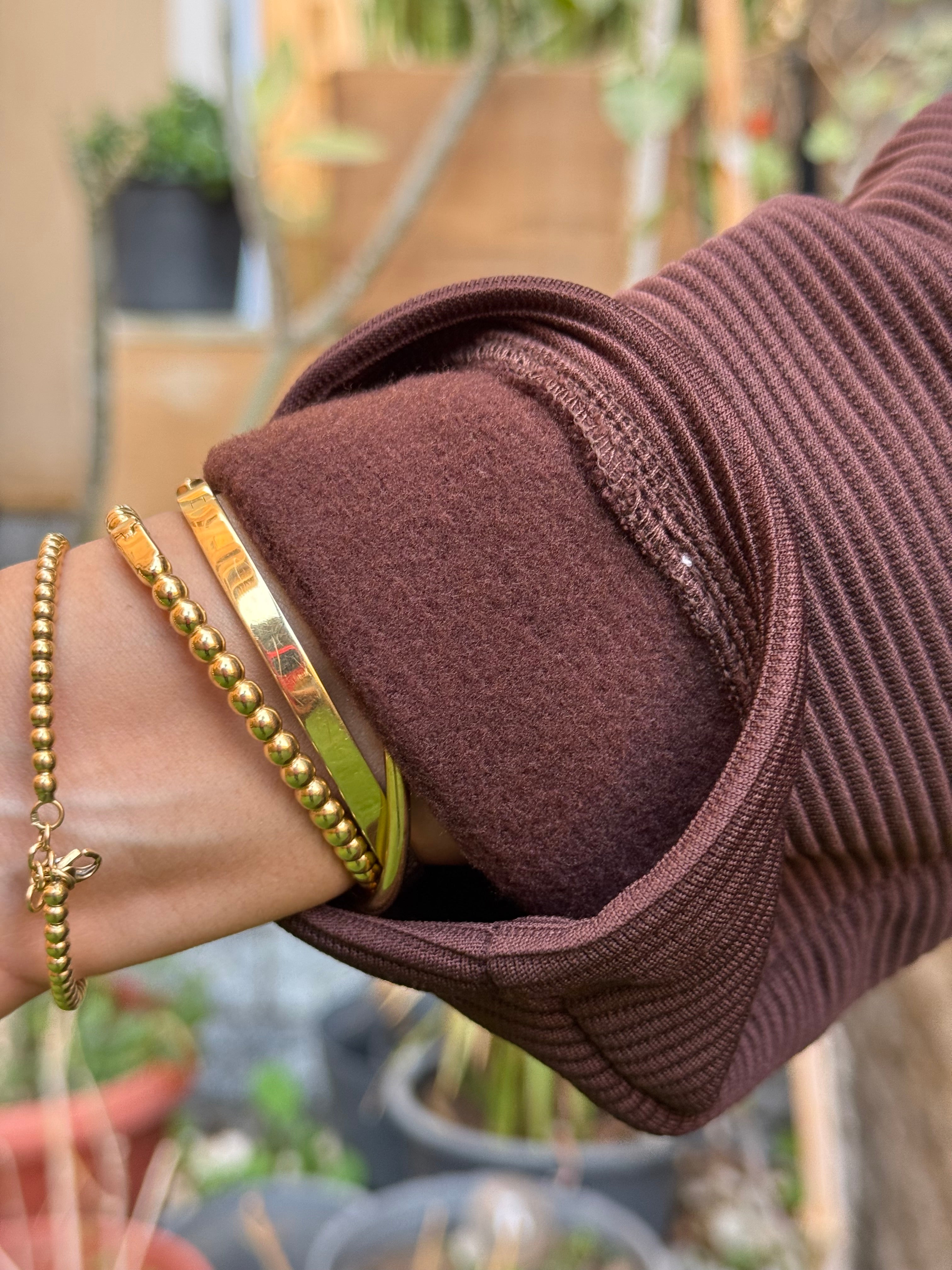 Winter A-line Dress Brown