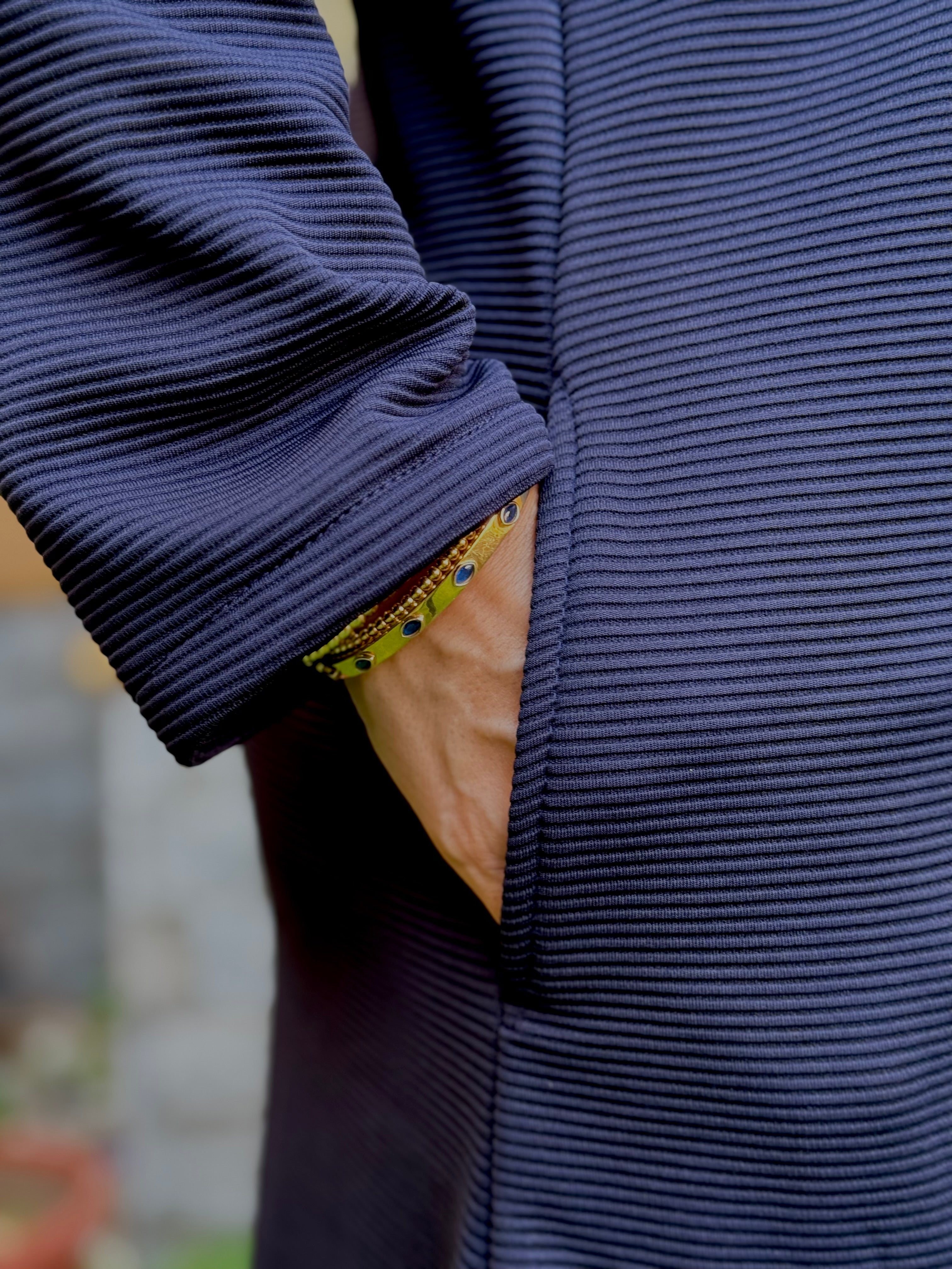 Winter A-line Dress Dark Blue