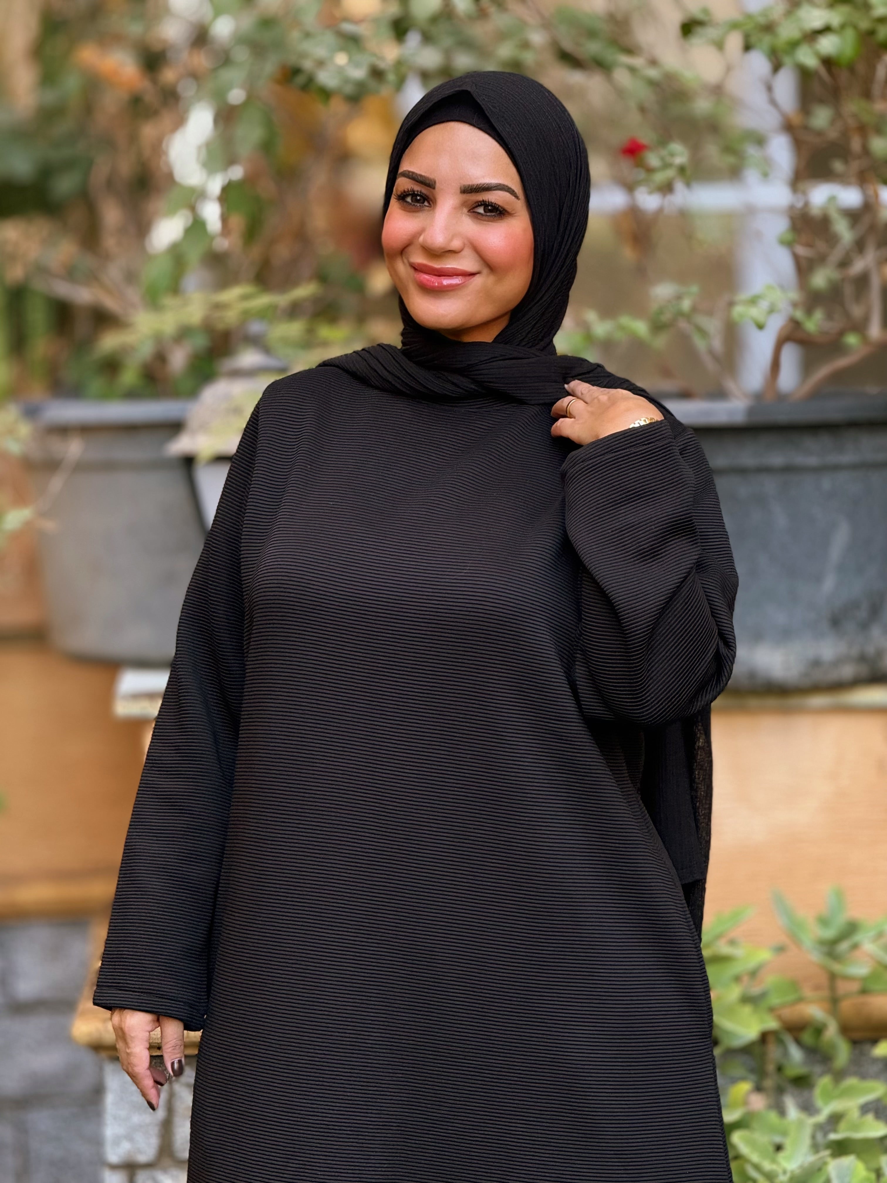 Winter A-line Dress Black