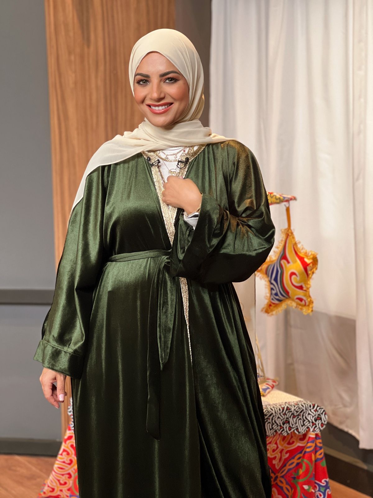 Velvet Abaya - Olive
