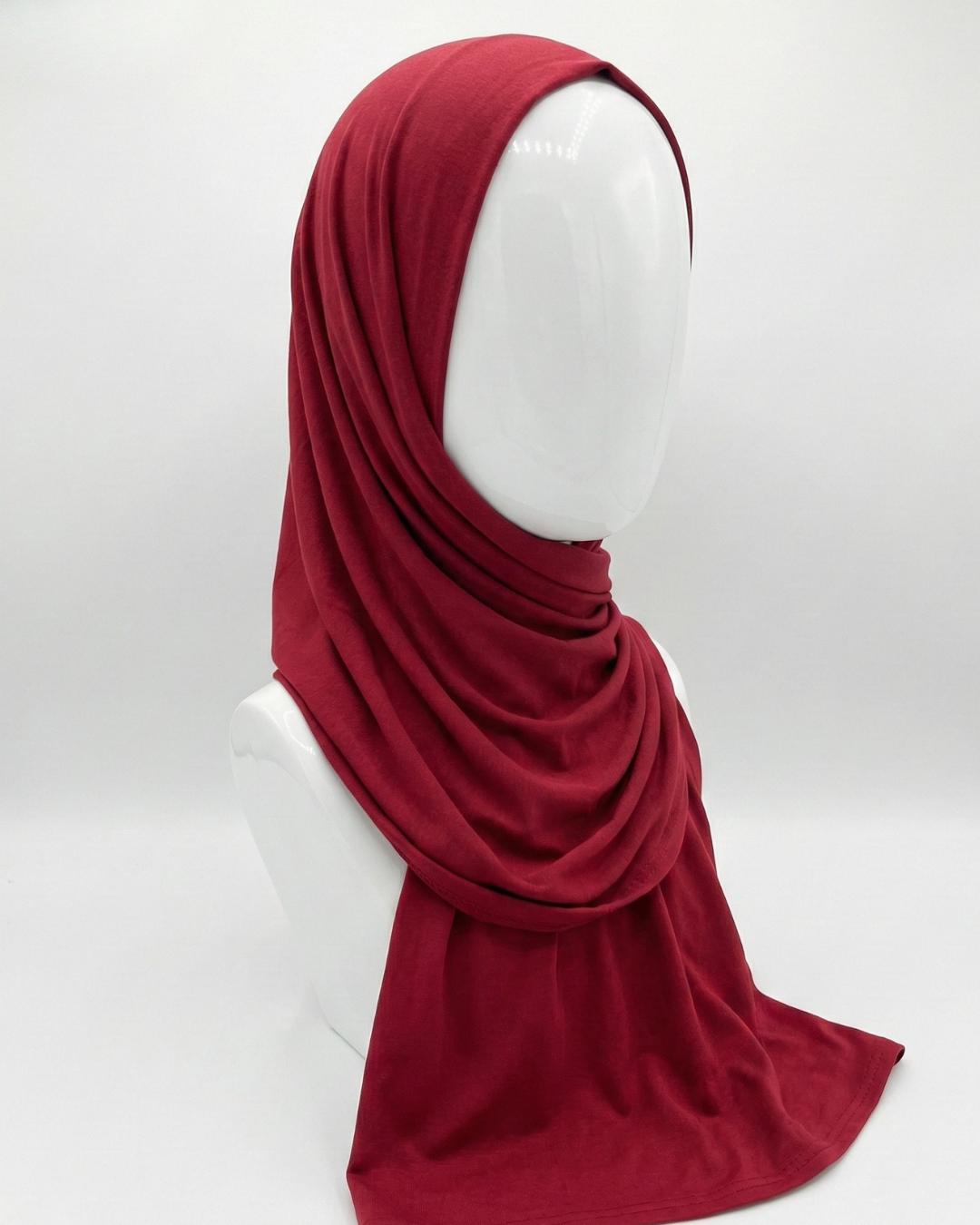 Jersey Veil Dark Red