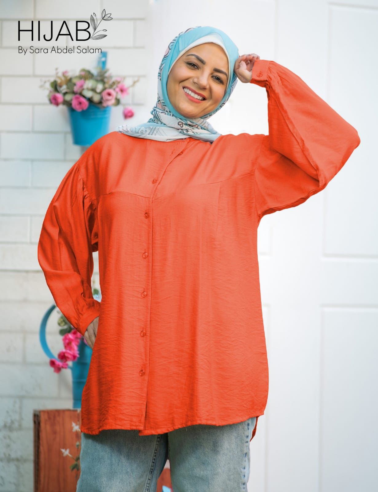 Linen Blouse Orange