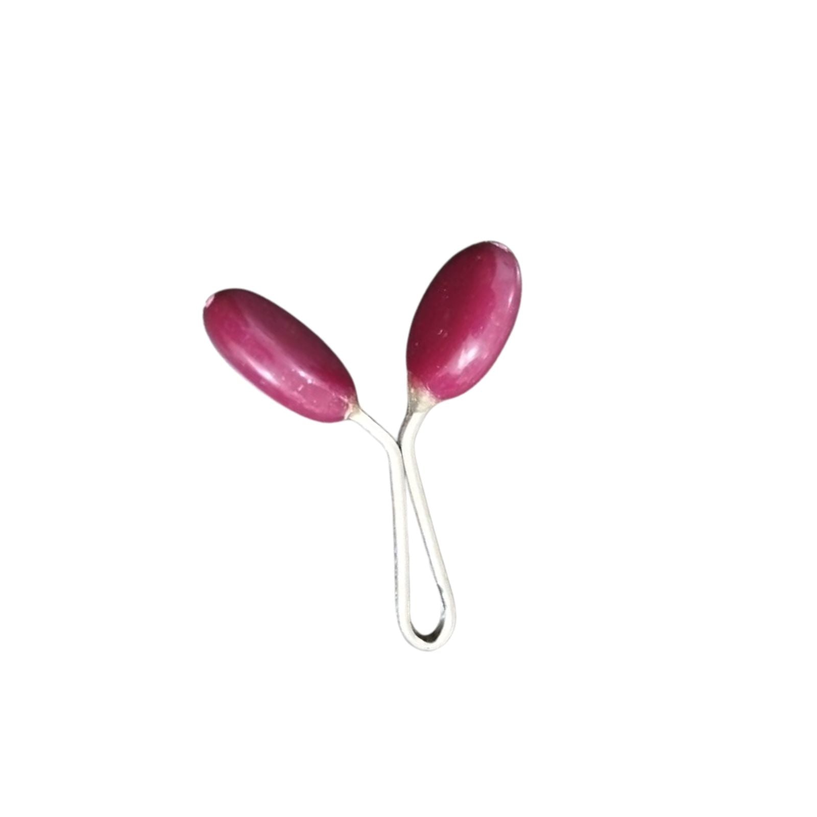 Wide oval pin fushia