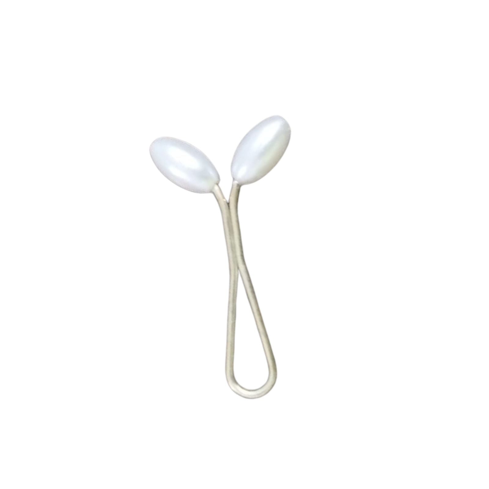 Pointed Oval Pin white