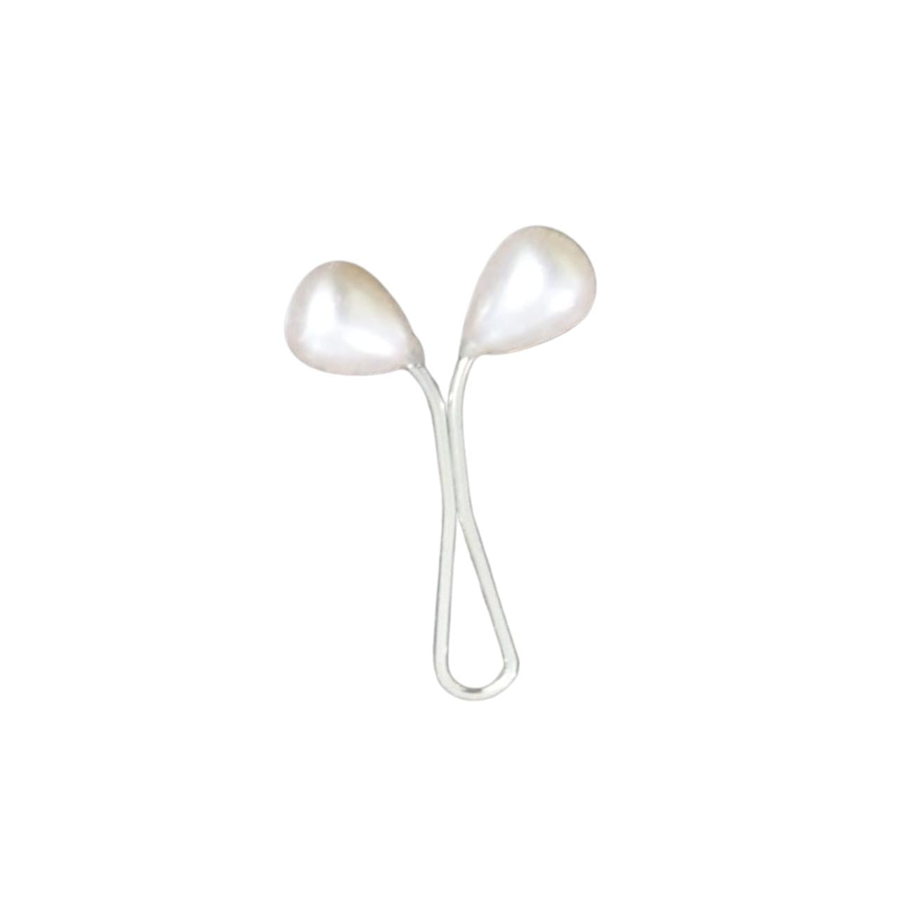 Pear Shaped Pin off-whiet