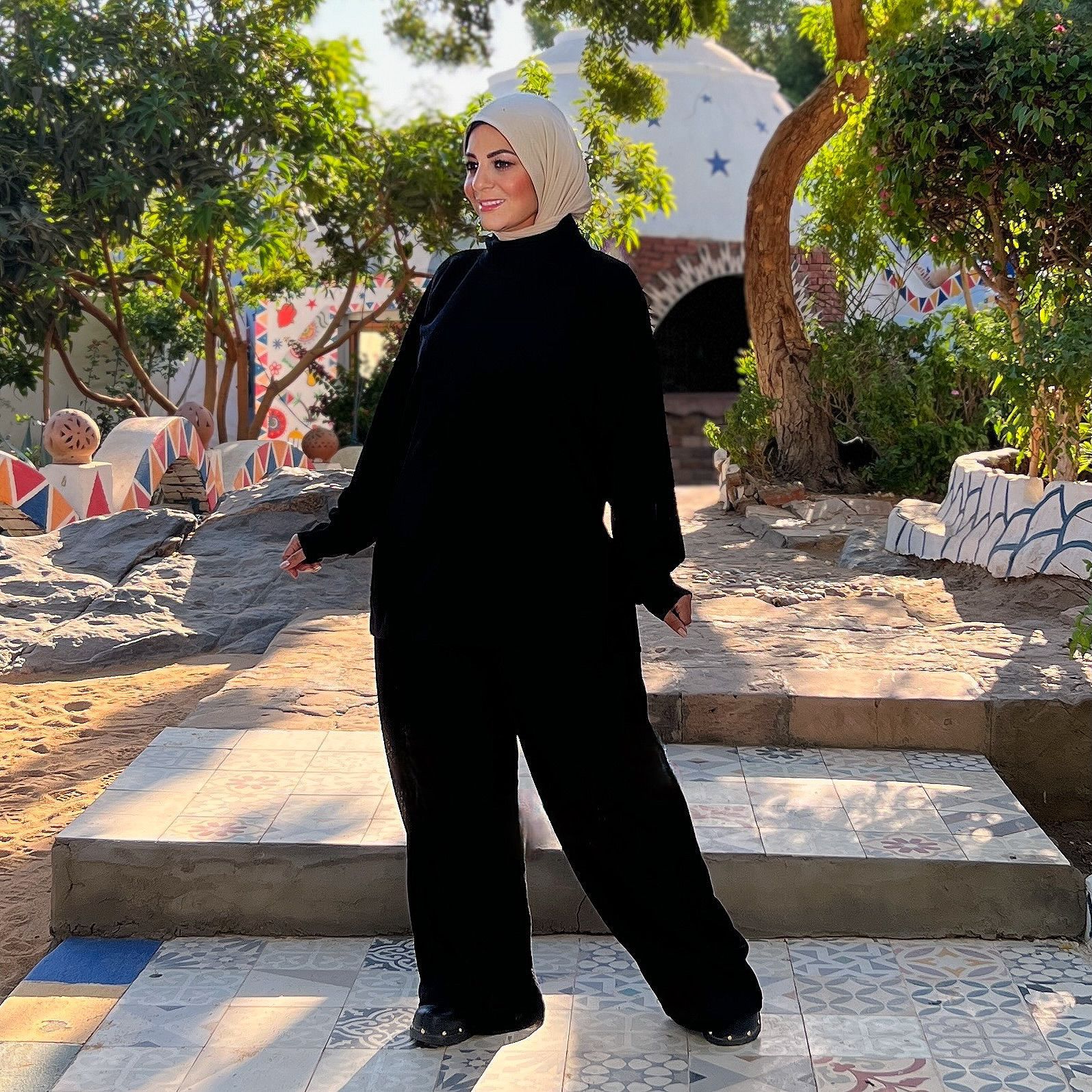 Winter Ribbed Suit - Black