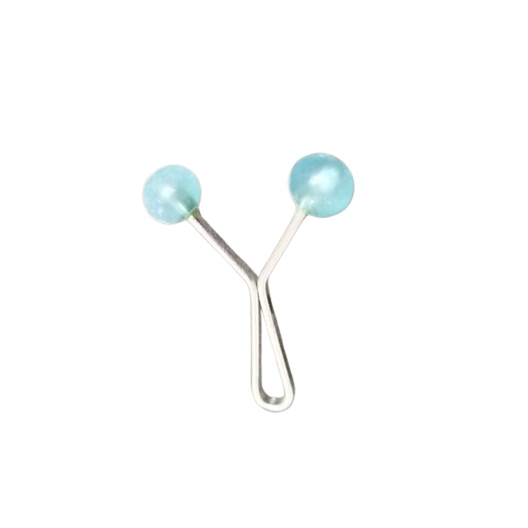 transparent pin baby blue