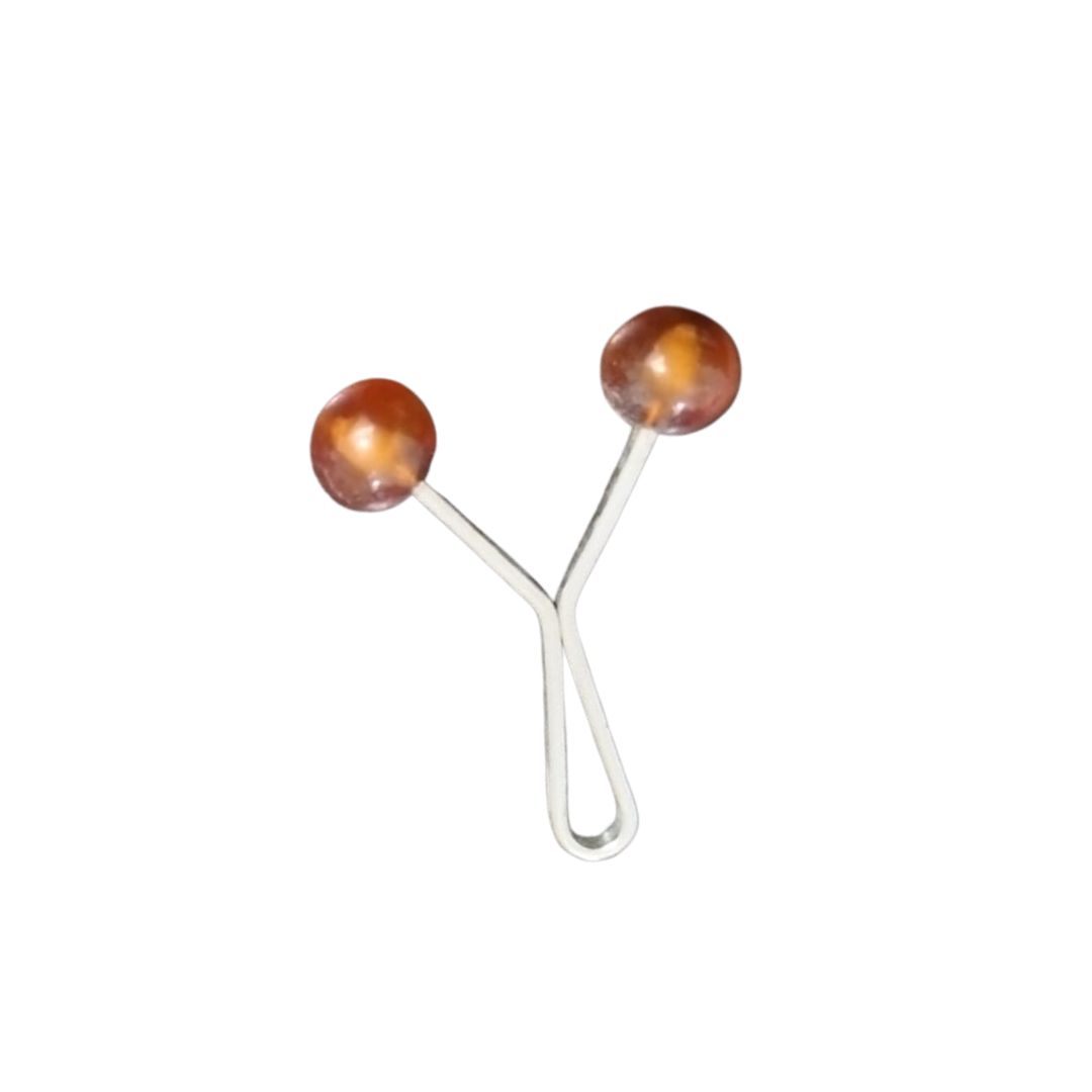 transparent pin  brown