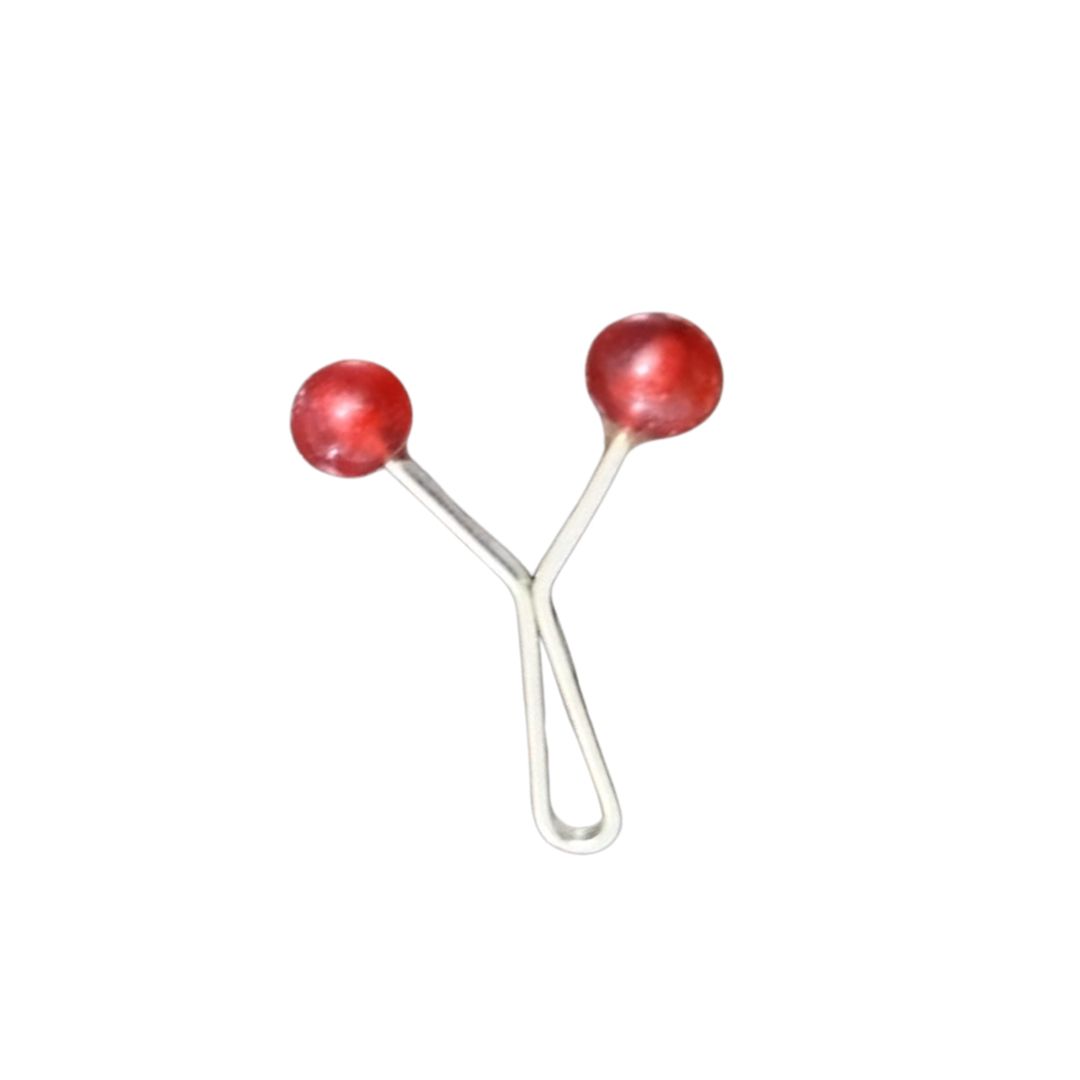 transparent pin red