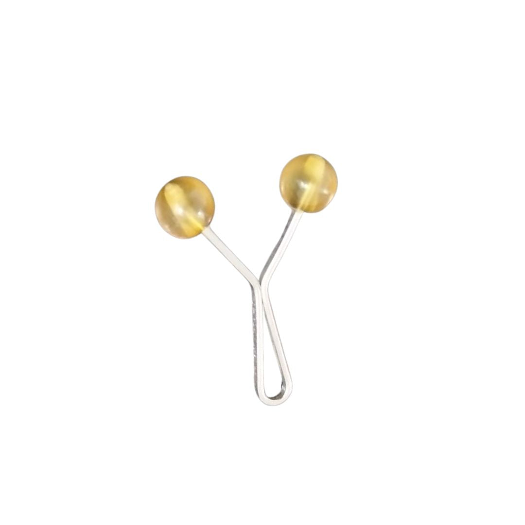 transparent pin  gold