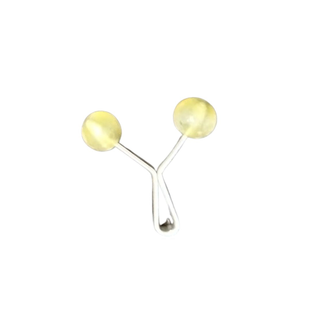 transparent pin yellow