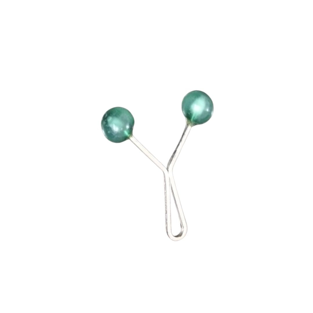 transparent pin  green