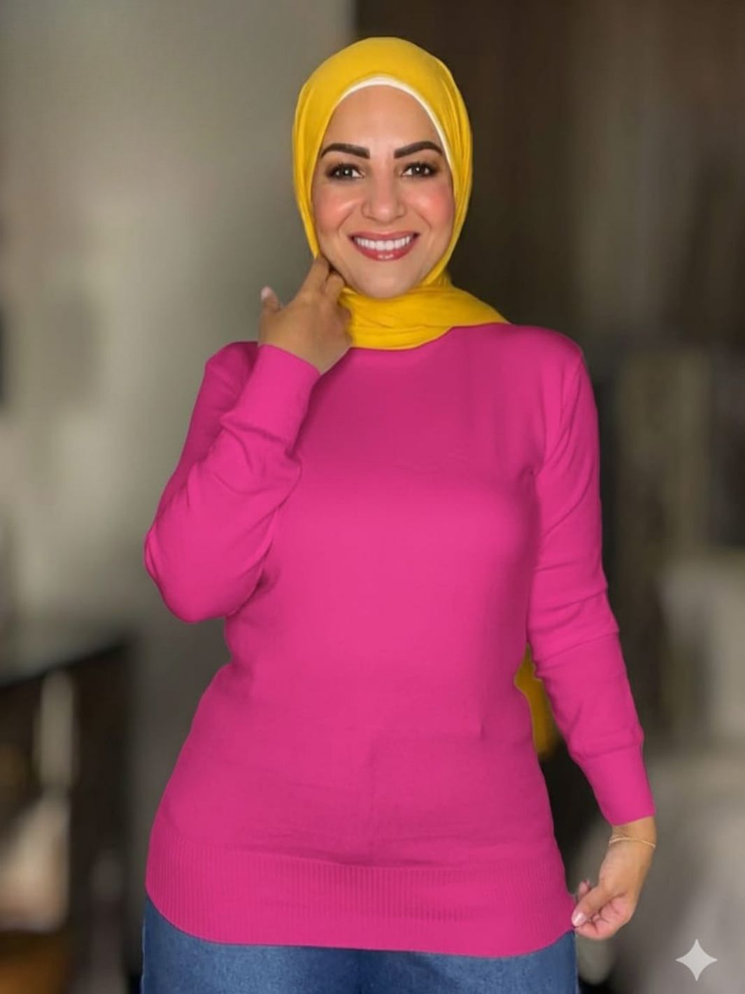 Knitted High-cool Pullover Fuchsia