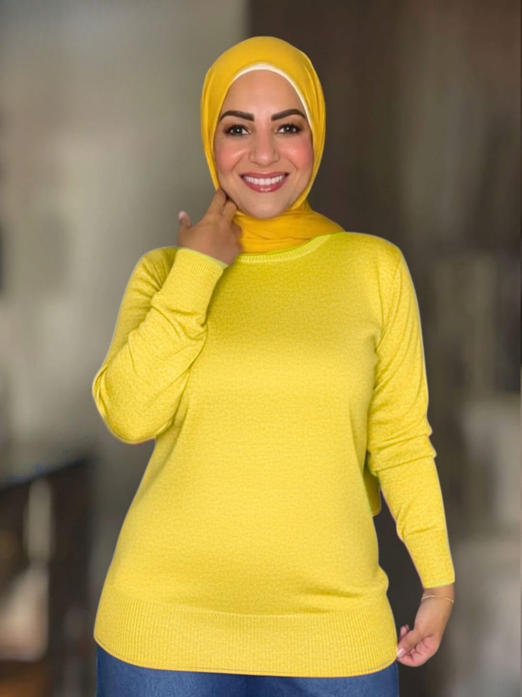 Knitted High-cool Pullover Yellow