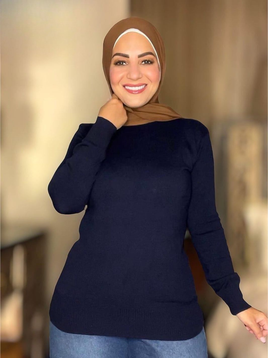 Knitted High-cool Pullover Dark Blue