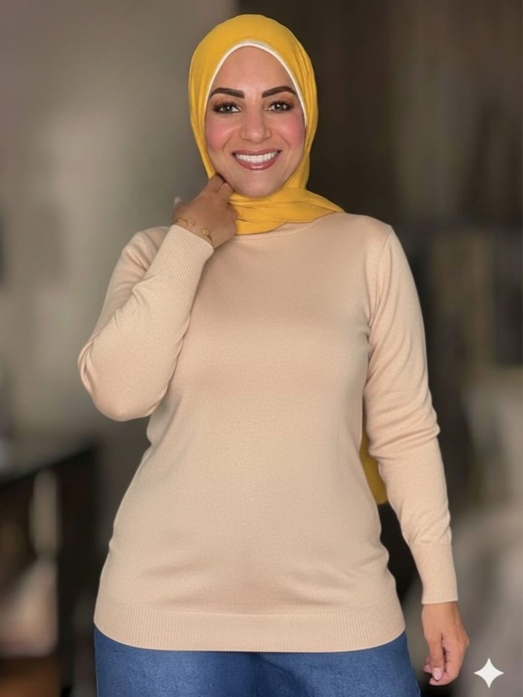 Knitted High-cool Pullover Light Beige