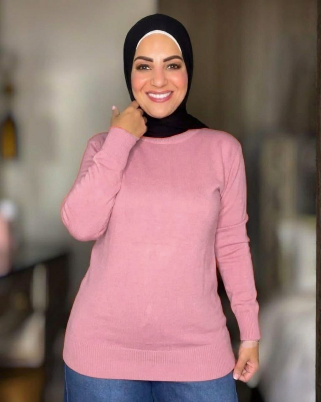 Knitted High-cool Pullover Pink