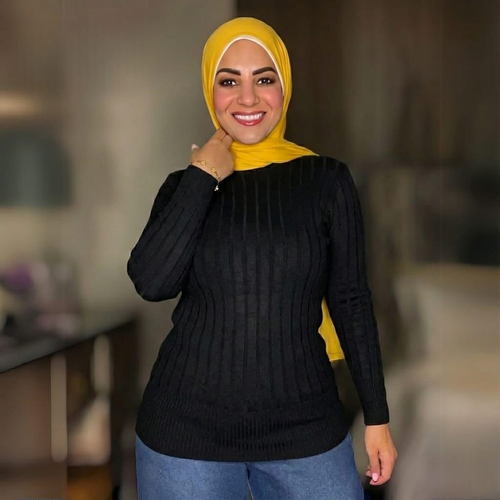 Striped High-cool Pullover Black