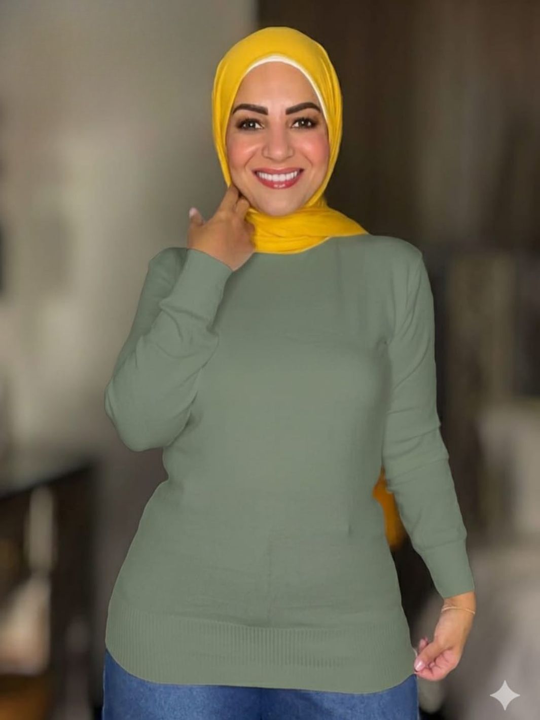 Knitted High-cool Pullover Mint Green