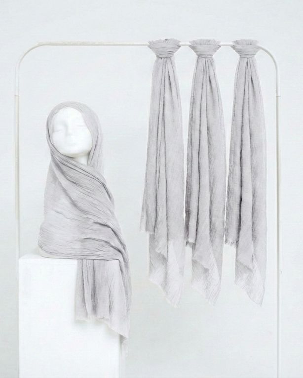 Crinkle Thai Veil (Light gray)