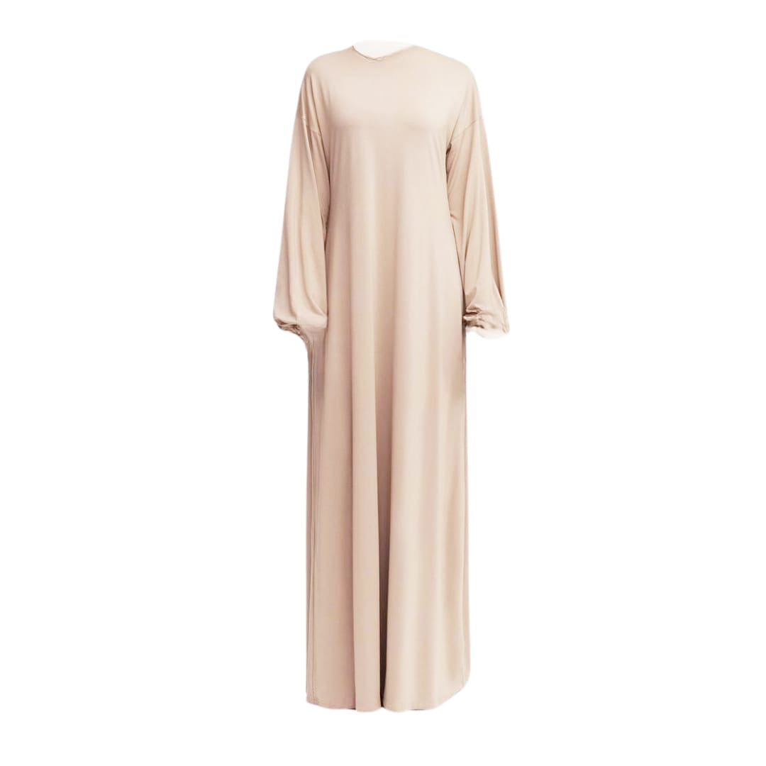 Basic A-line Dress Beige