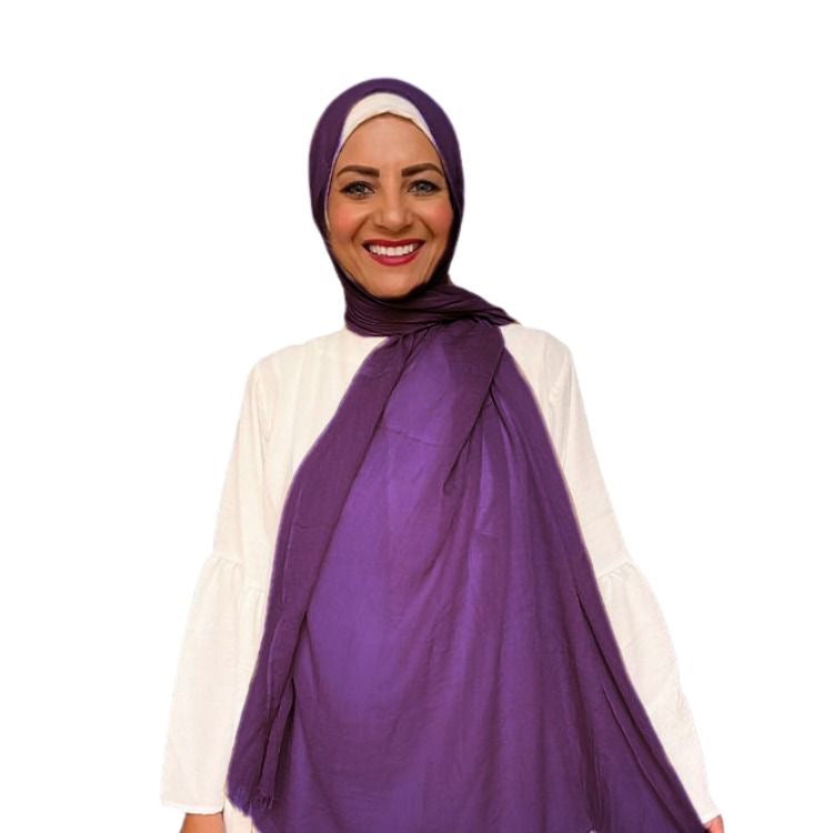 Plain Cotton Veil - Mauve - PC025