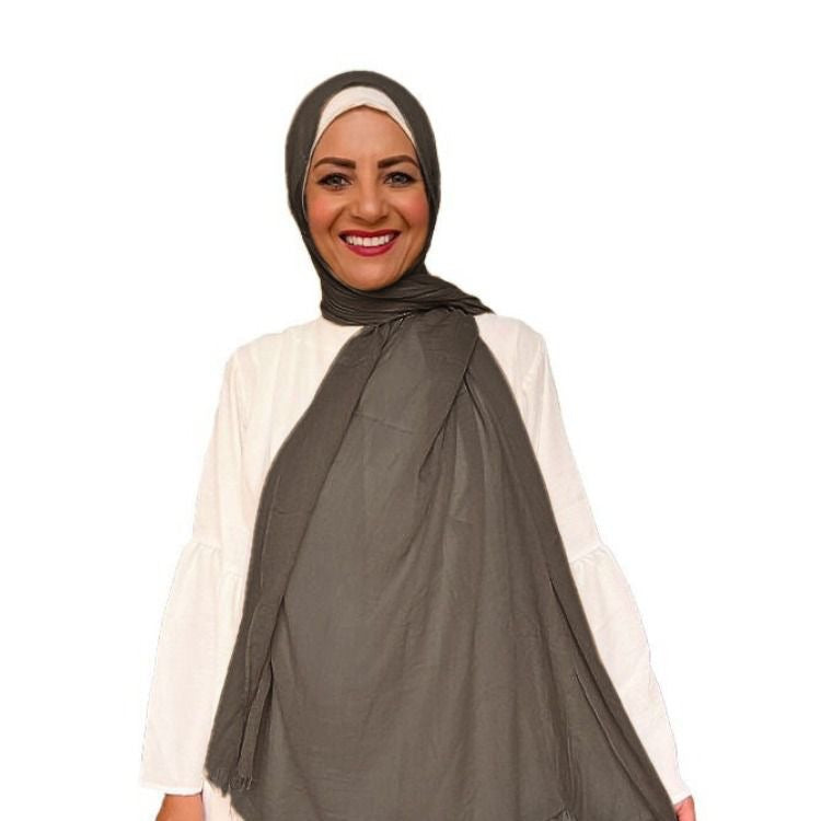 Plain Cotton Veil - Gray Mocha - PC026