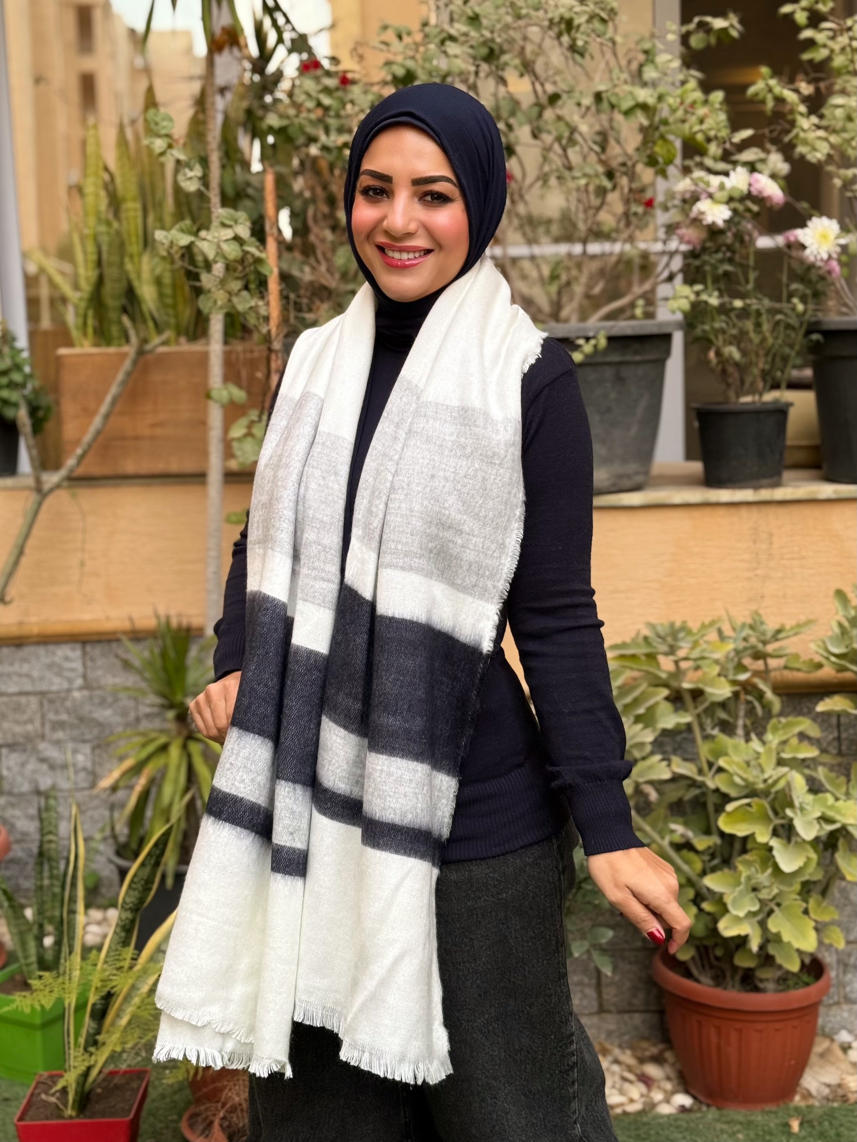 Winter shawl - Darkblue