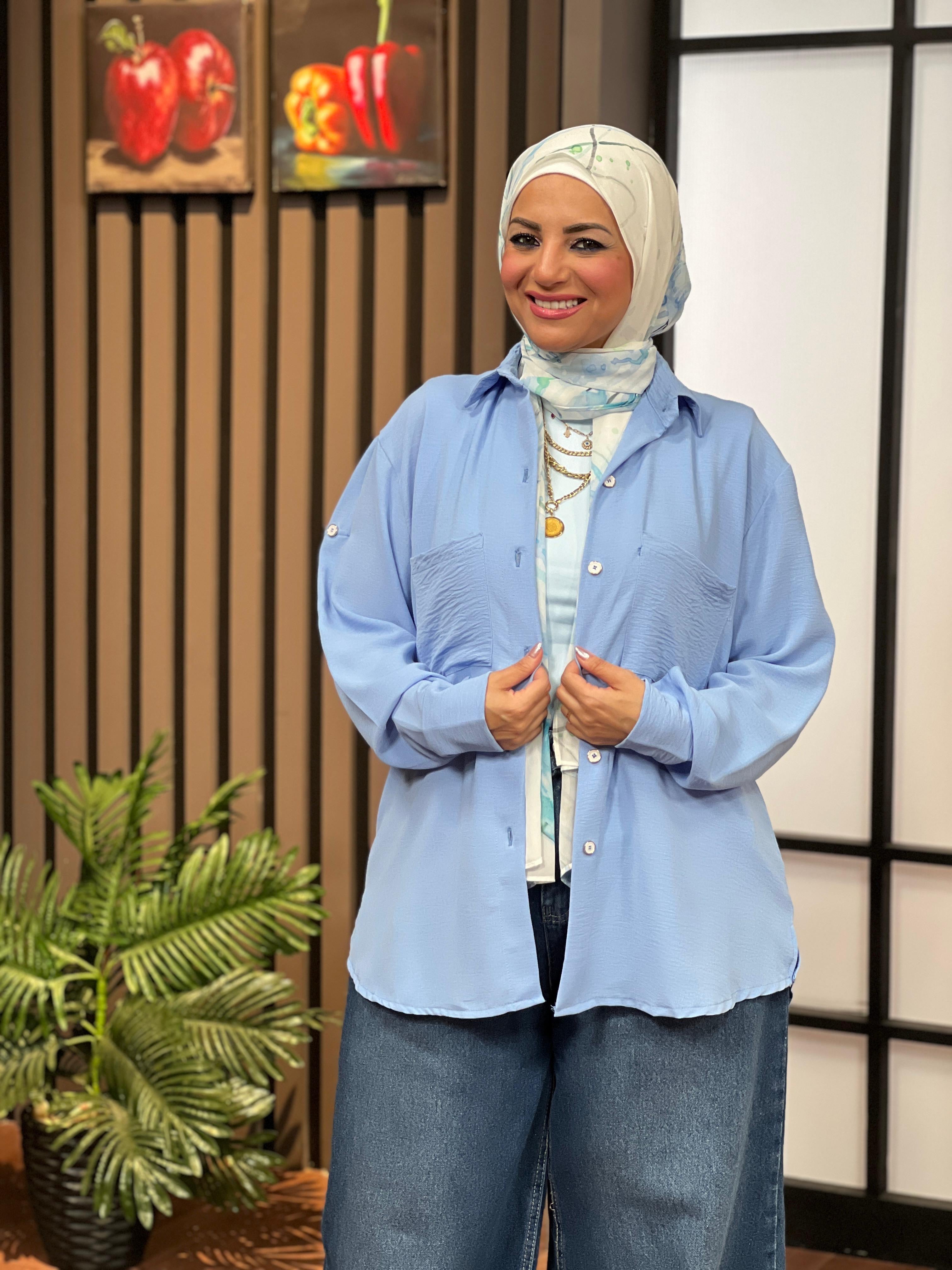 Basic Pocket Shirt - Powder Blue