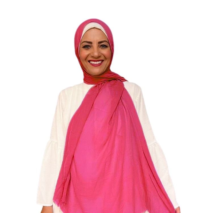 Plain Cotton Veil - Fushia - PC027
