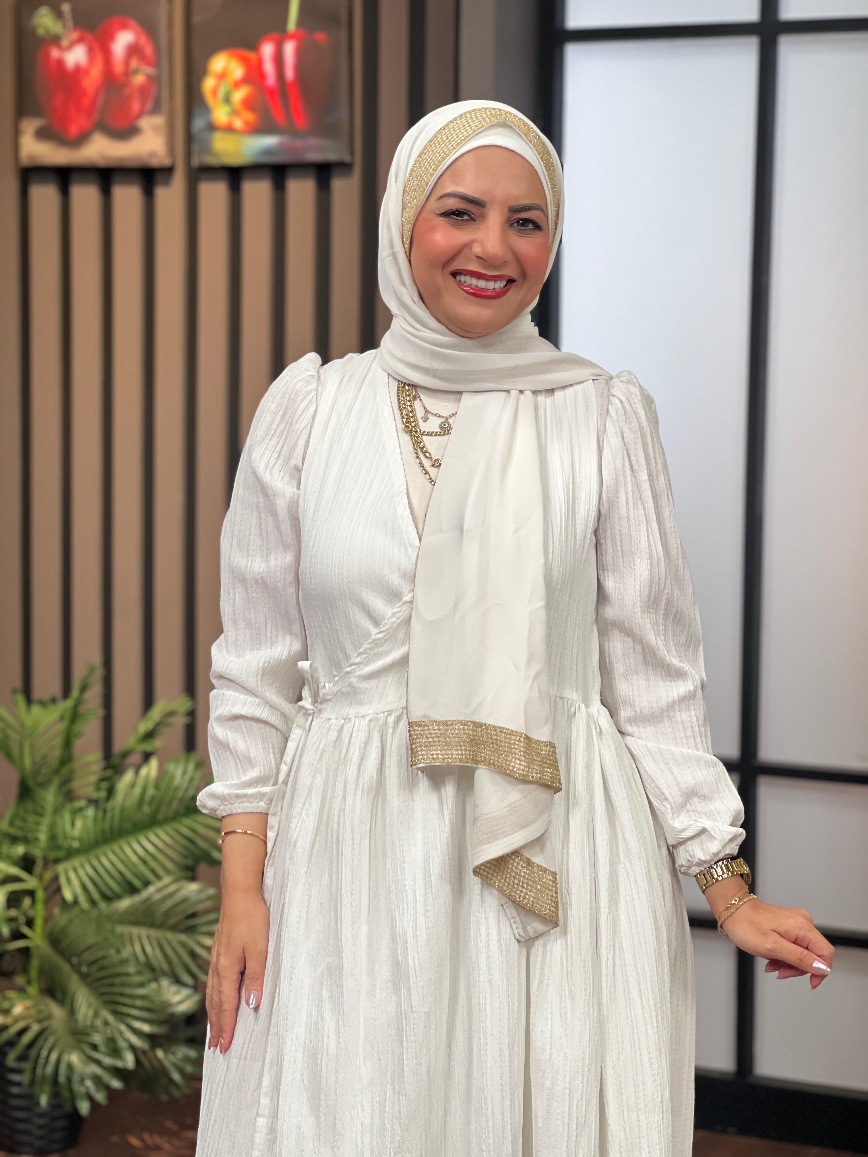 Waisted Cross Dress - White