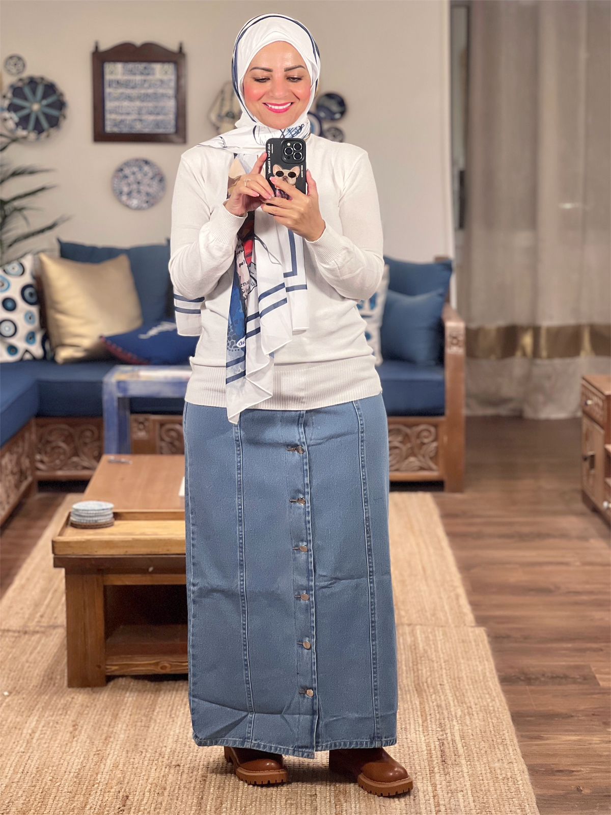 Jeans Maxi Skirt - Dark Blue