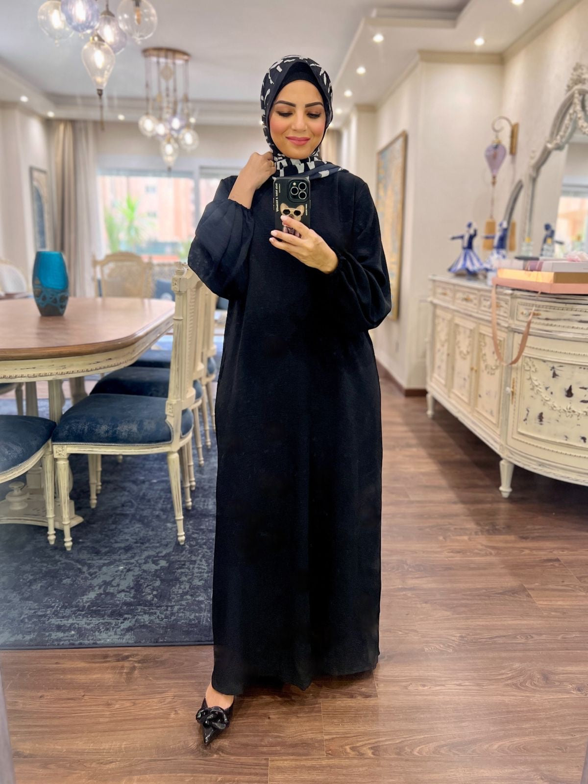 Basic A-line Dress Black