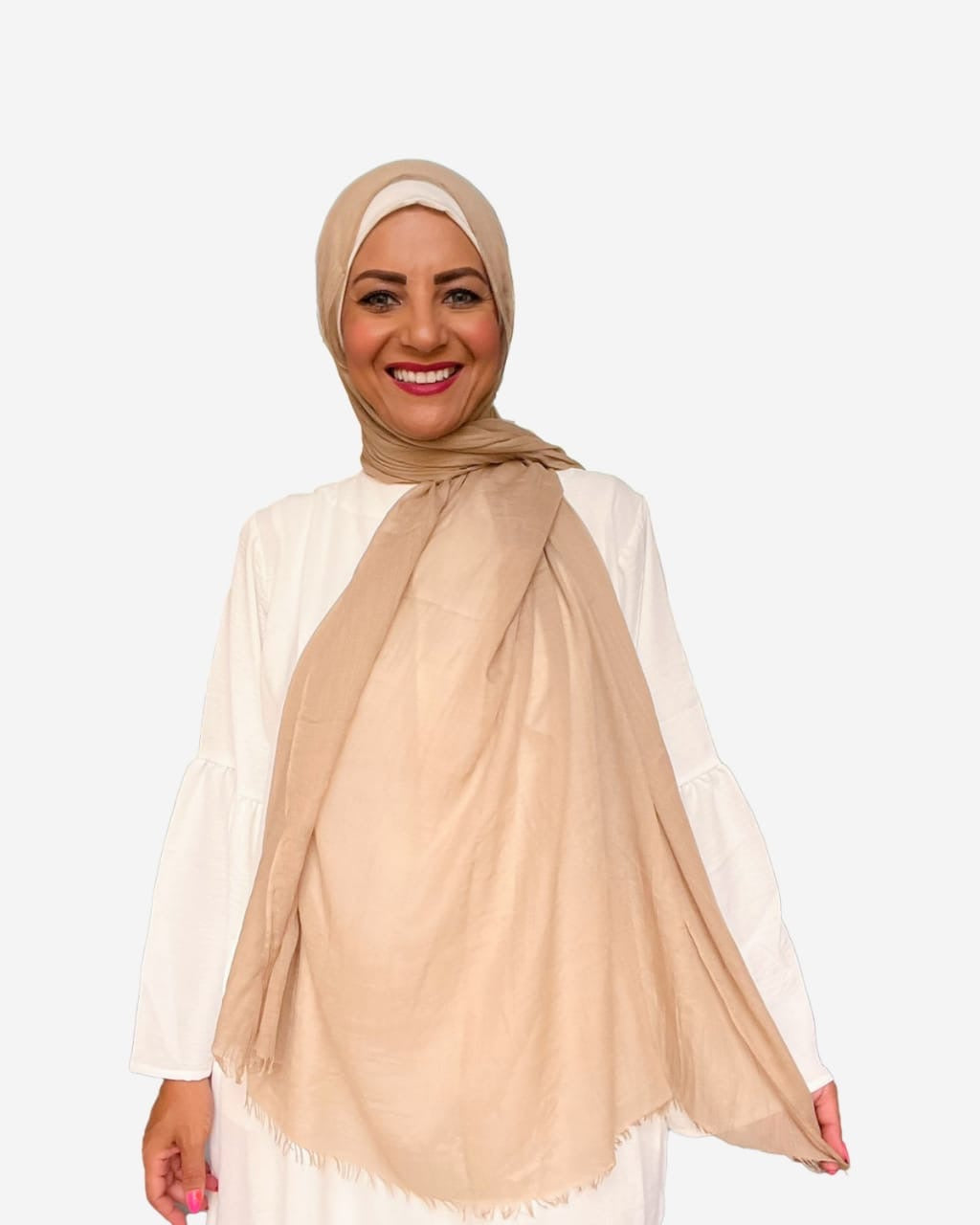 Plain Cotton Veil - Cafe - PC018