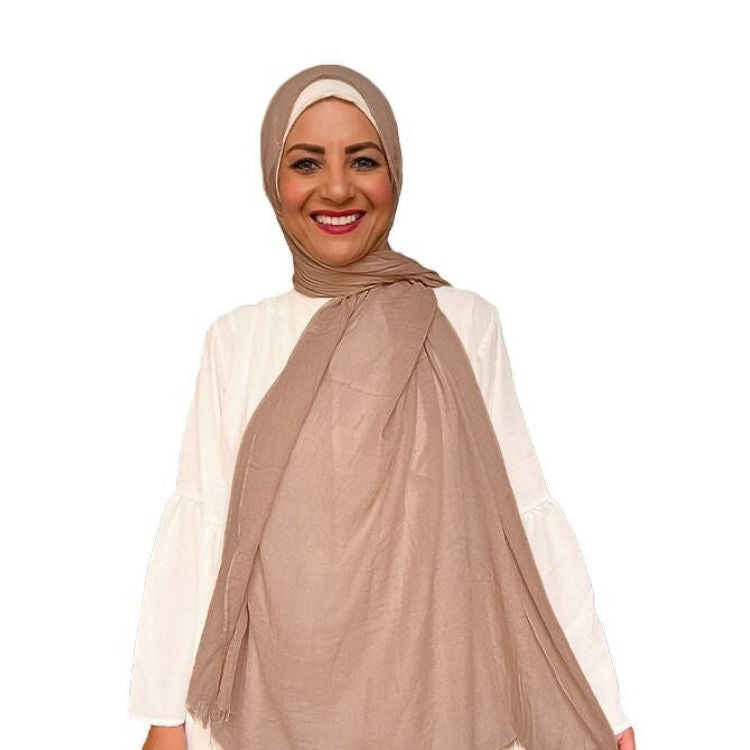 Plain Cotton Veil - Mocha- PC022