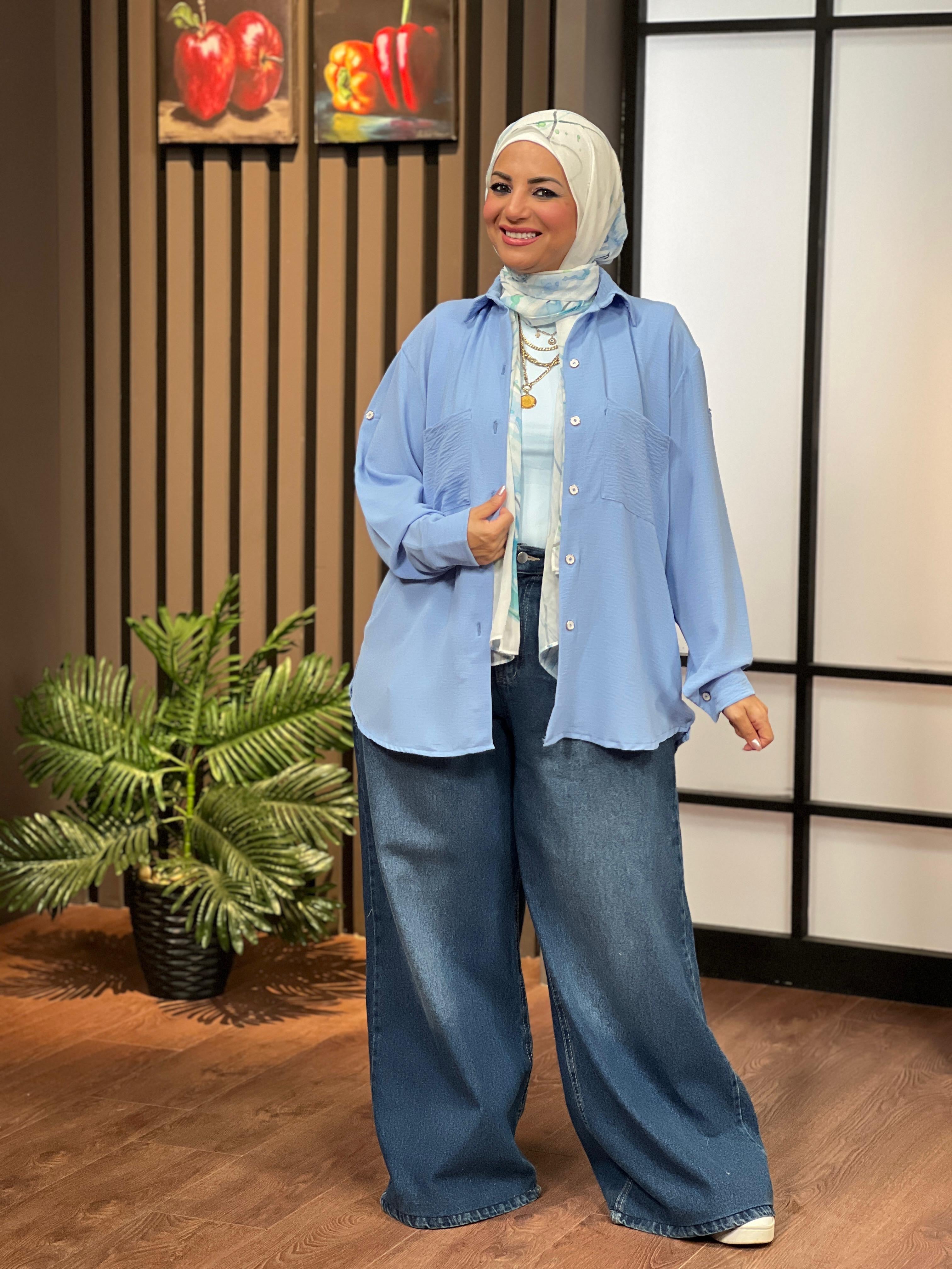 Basic Pocket Shirt - Powder Blue