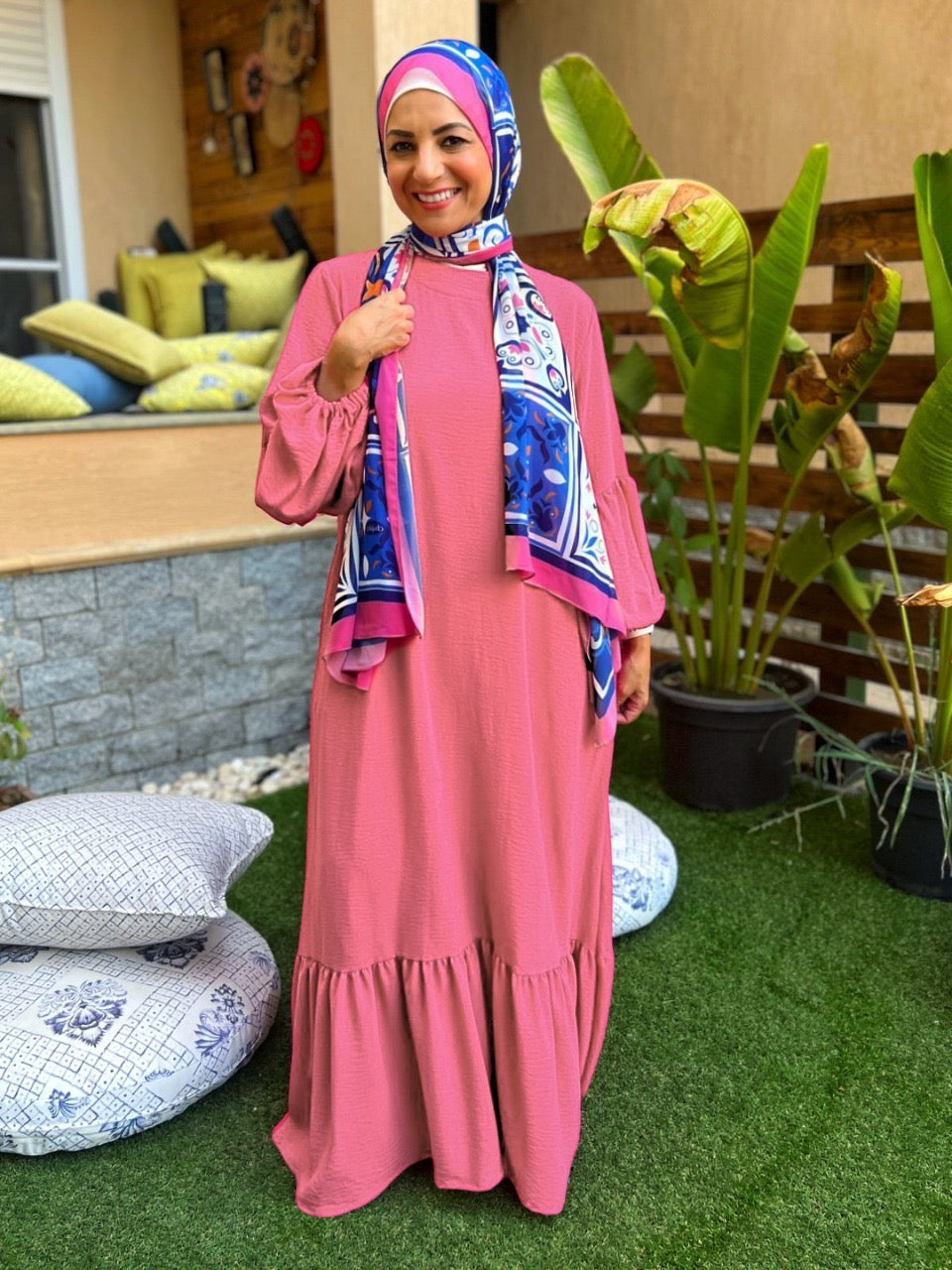 Long Sleeve Dress- Watermelon 