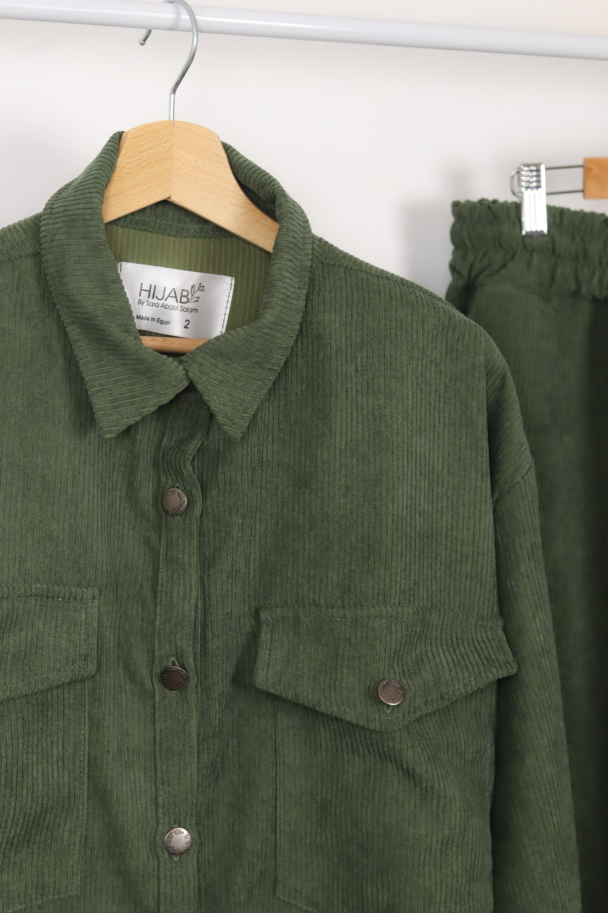 Corduroy Set - darkolivegreen